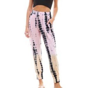 T Party Pink Navy Yellow Bamboo Dye Joggers